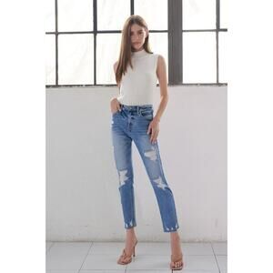 Wall Street High Rise Straight Leg Jean